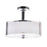 CWI Lighting Lucie 4 Light 17" Drum Shade Chandelier, Chrome