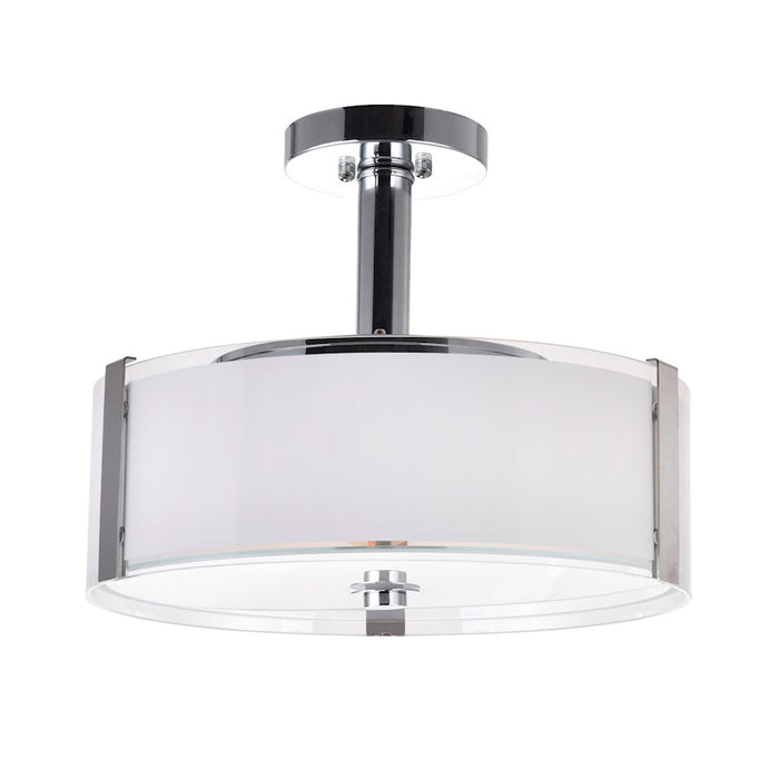 CWI Lighting Lucie 4 Light 17" Drum Shade Chandelier, Chrome