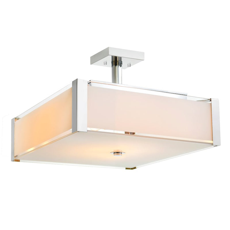 CWI Lighting Lucie 4 Light Drum Shade Chandelier, Chrome C-S