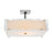 CWI Lighting Lucie 4 Light Drum Shade Chandelier, Chrome C-S