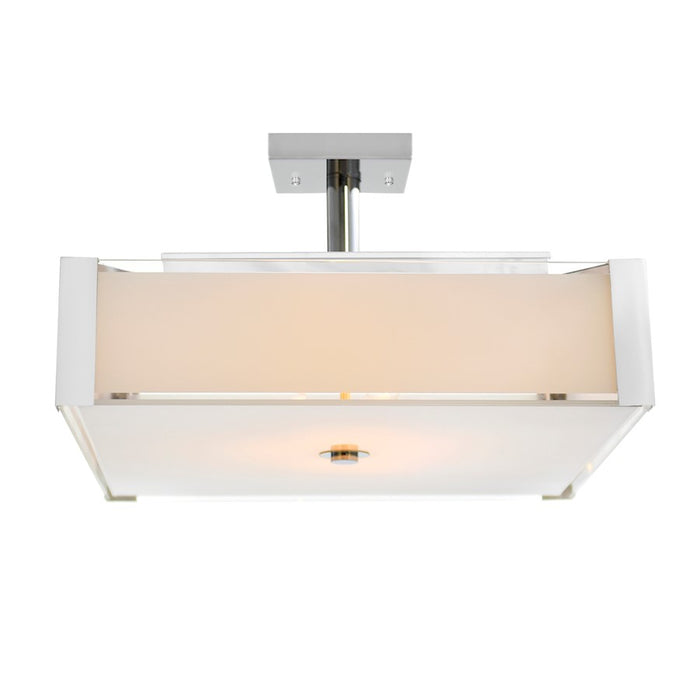 CWI Lighting Lucie 4 Light Drum Shade Chandelier, Chrome C-S