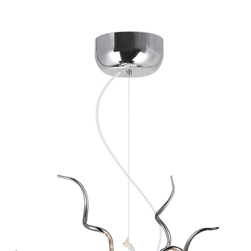 CWI Lighting Twist 15 Light Chandelier, Chrome