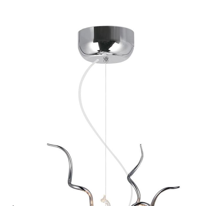 CWI Lighting Twist 15 Light Chandelier, Chrome