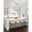CWI Lighting Vienna Flush Mount, Stainless Steel
