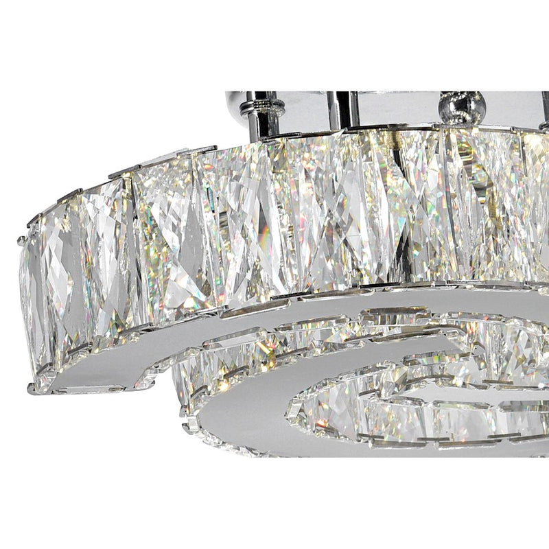 CWI Lighting Vienna Flush Mount, Stainless Steel