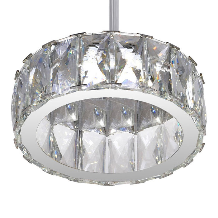 CWI Lighting Milan Down 6" Mini Pendant, Chrome