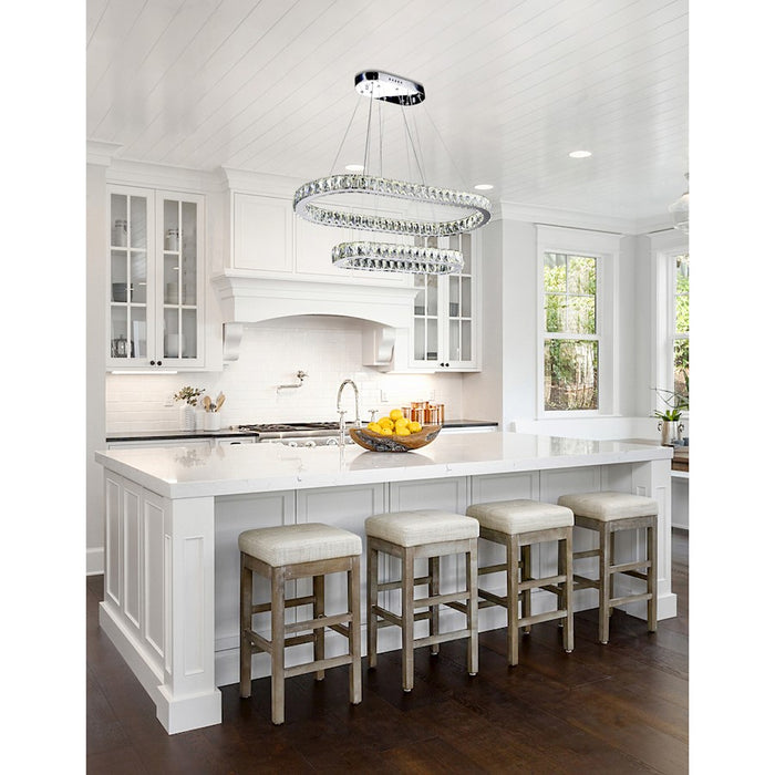 CWI Lighting Milan Chandelier, Stainless