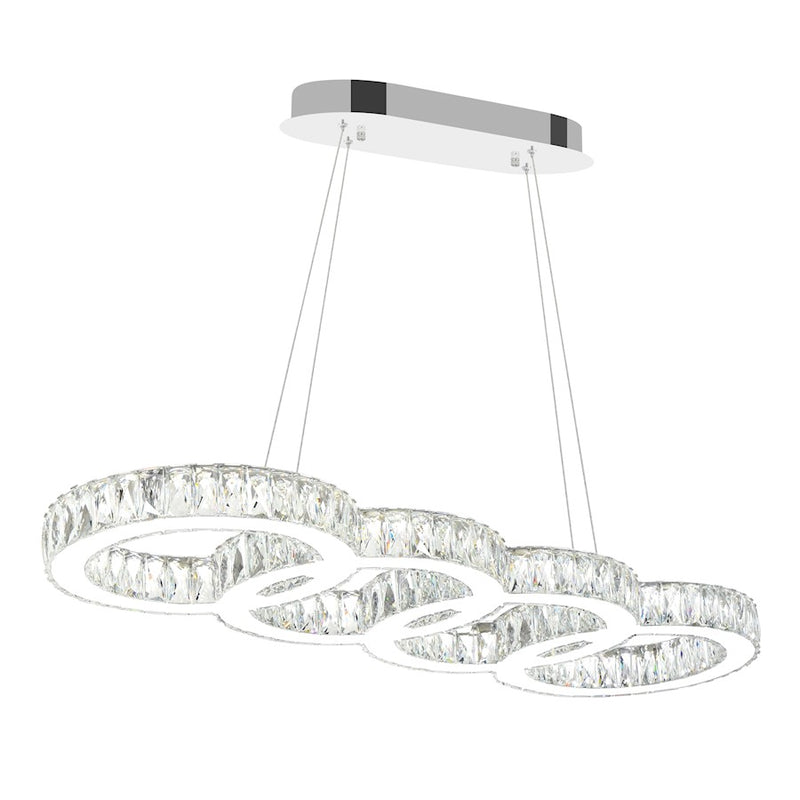 CWI Lighting Milan Chandelier, Stainless Steel