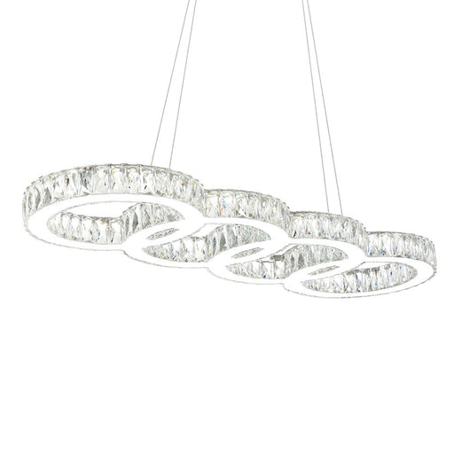 CWI Lighting Milan Chandelier, Stainless Steel