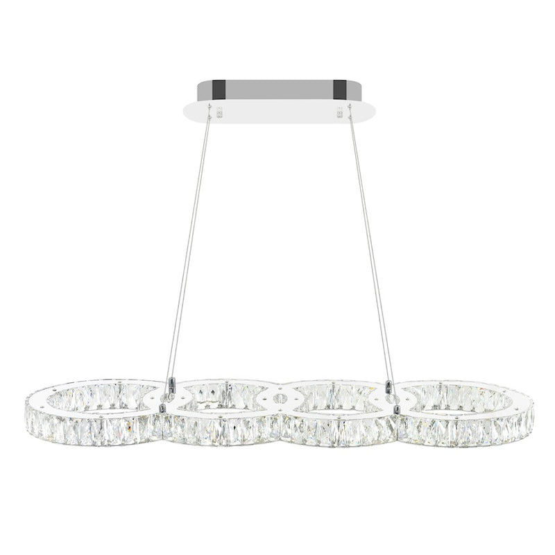 CWI Lighting Milan Chandelier, Stainless Steel