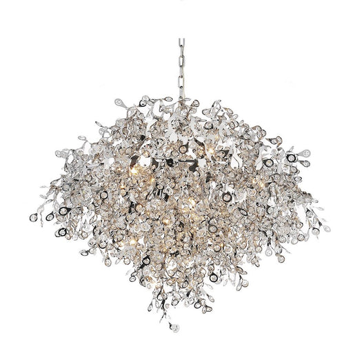 CWI Lighting Flurry 17 Light Down Chandelier, Chrome - 5630P35C