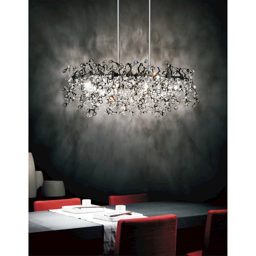 CWI Lighting Flurry 7 Light Down Chandelier, Chrome