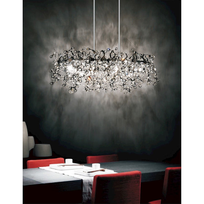 CWI Lighting Flurry 7 Light Down Chandelier, Chrome