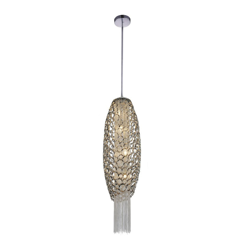 CWI Lighting Victoria 4 Light Down Mini Pendant, Chrome