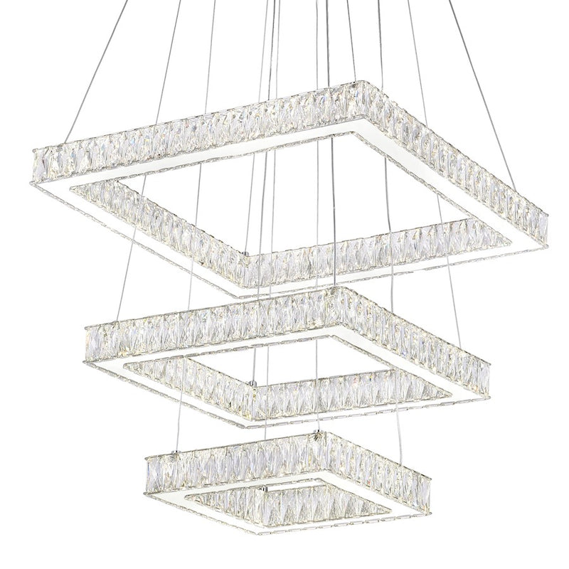 CWI Lighting Florence Chandelier, Stainless Steel