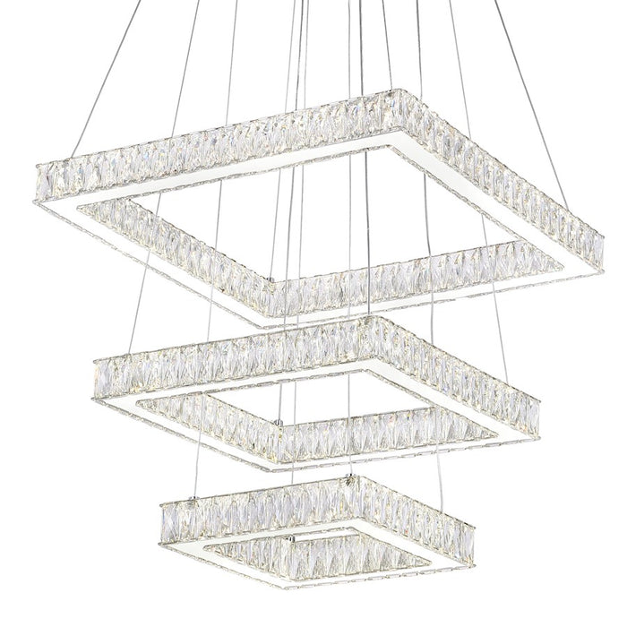 CWI Lighting Florence Chandelier, Stainless Steel