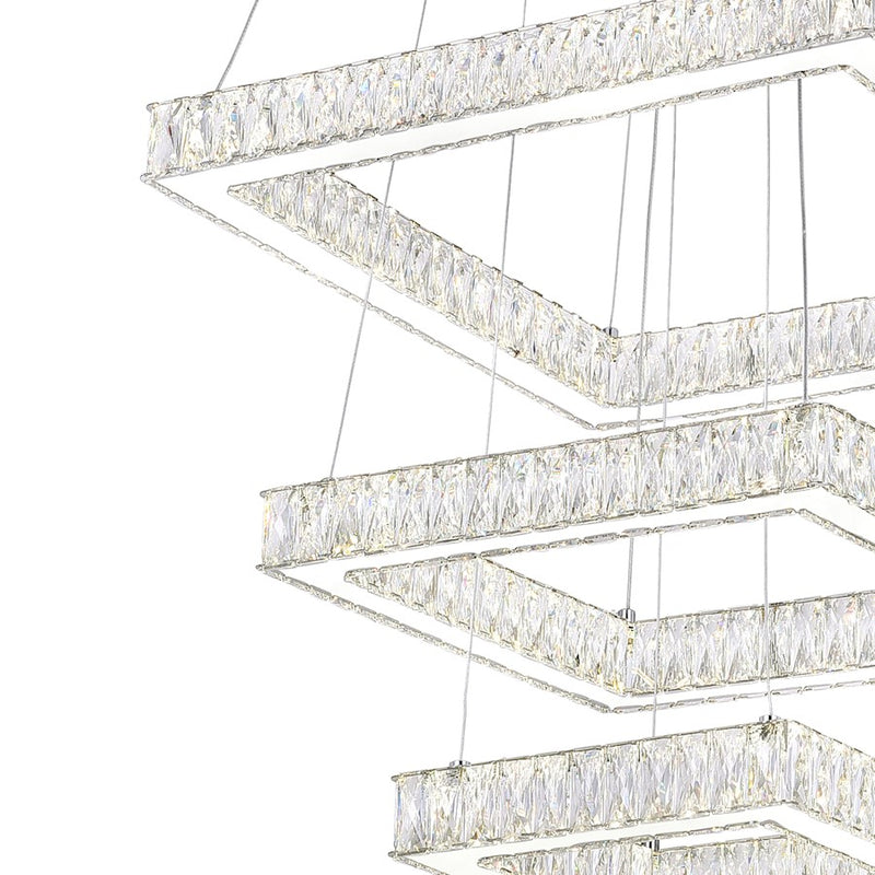CWI Lighting Florence Chandelier, Stainless Steel