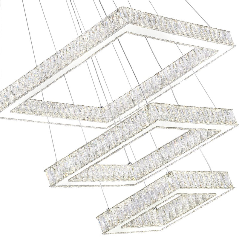 CWI Lighting Florence Chandelier, Stainless Steel