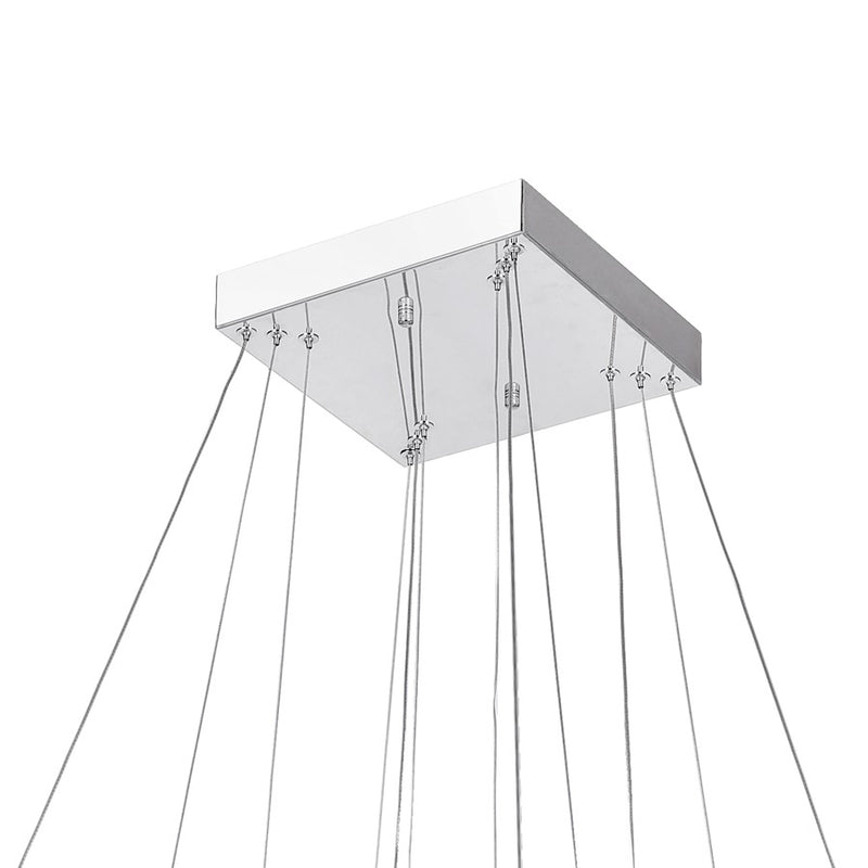 CWI Lighting Florence Chandelier, Stainless Steel