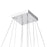 CWI Lighting Florence Chandelier, Stainless Steel