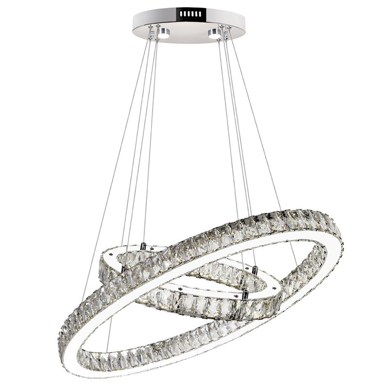 CWI Lighting Florence 27" Chandelier, Chrome