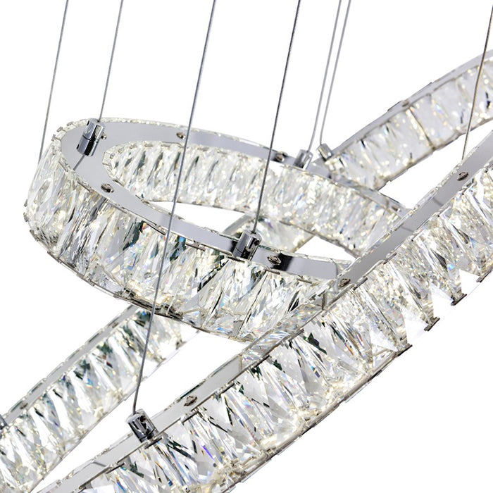CWI Lighting Florence 27" Chandelier, Chrome