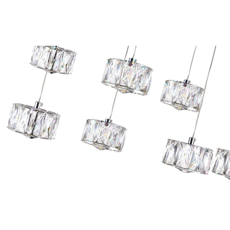 CWI Lighting Milan Multi Pendant, Stainless Steel