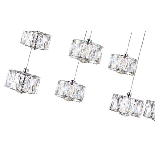 CWI Lighting Milan Multi Pendant, Stainless Steel