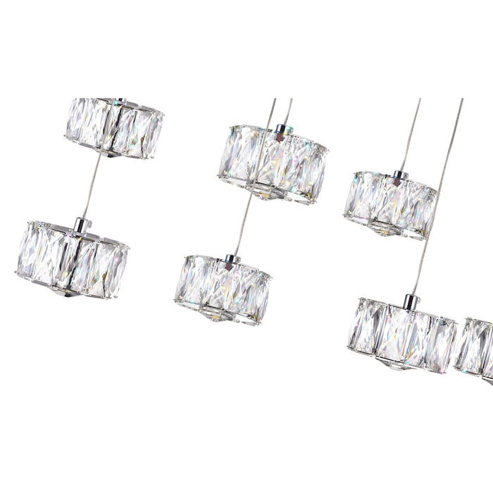 CWI Lighting Milan Multi Pendant, Stainless Steel