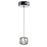 CWI Lighting Milan Down 4" Mini Pendant, Chrome