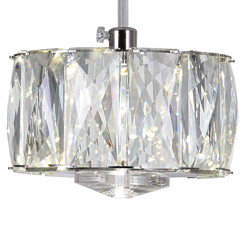 CWI Lighting Milan Down 4" Mini Pendant, Chrome