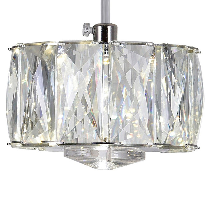 CWI Lighting Milan Down 4" Mini Pendant, Chrome