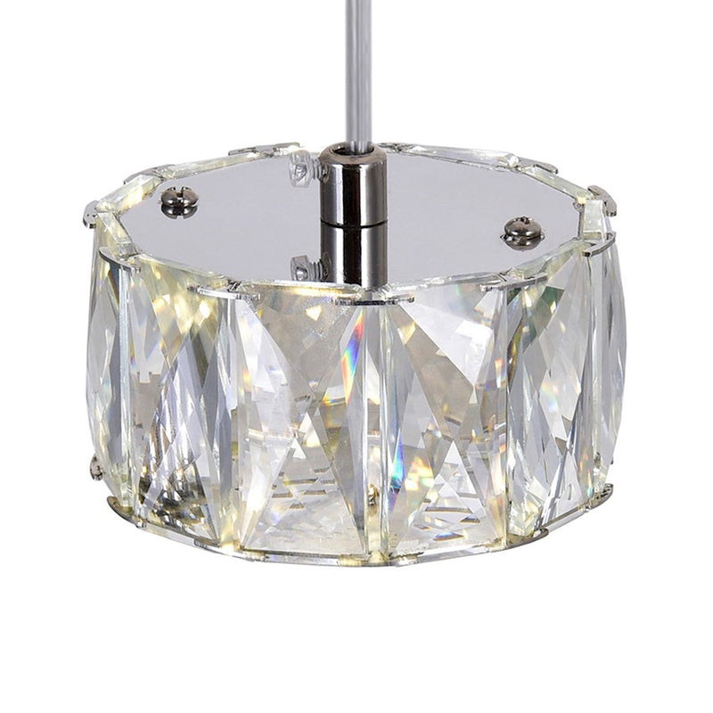 CWI Lighting Milan Down 4" Mini Pendant, Chrome
