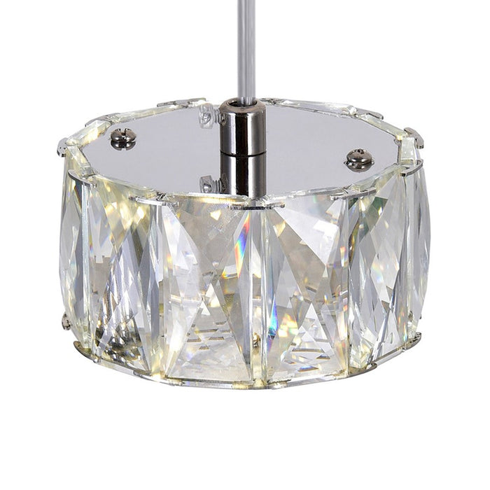 CWI Lighting Milan Down 4" Mini Pendant, Chrome