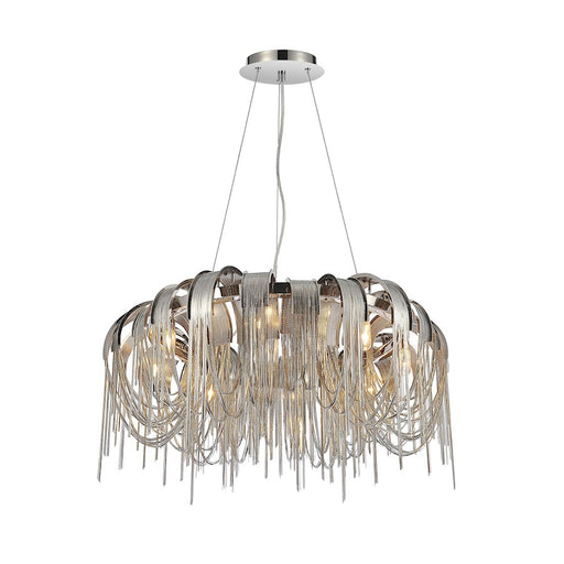 CWI Lighting Shirley 8 Light Down Chandelier, Chrome - 5637P32C