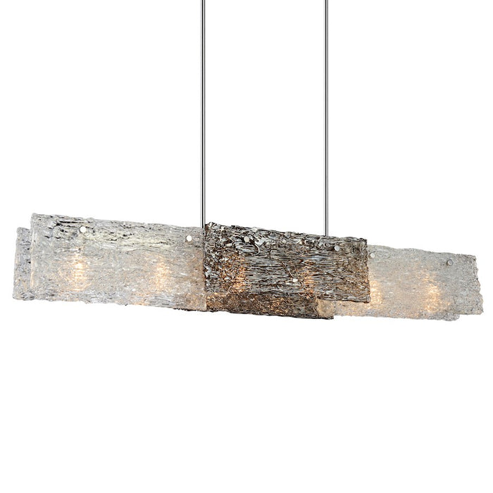 CWI Lighting Wilma 6 Light Down Chandelier, Chrome/Clear/Smoke
