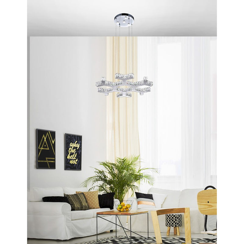CWI Lighting Arendelle Chandelier, Stainless Steel