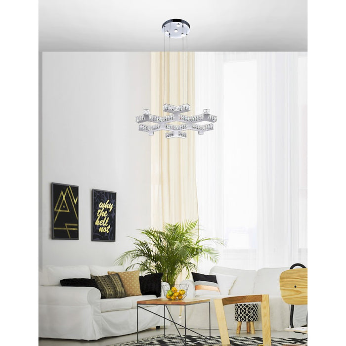 CWI Lighting Arendelle Chandelier, Stainless Steel