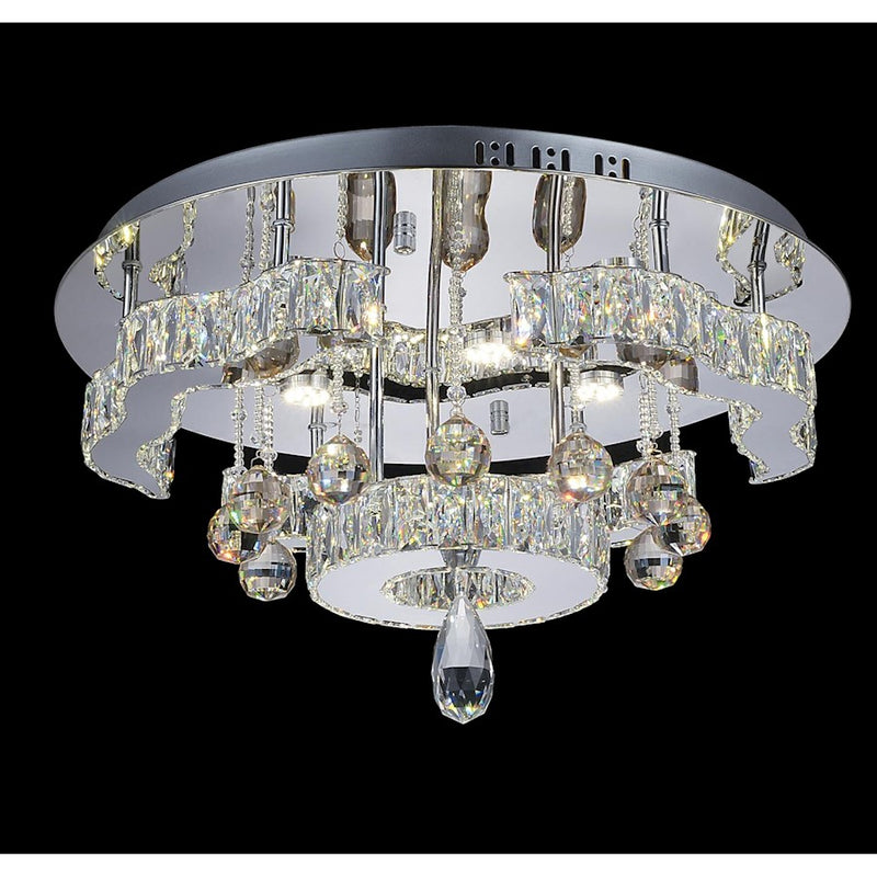 CWI Lighting Comet Flush Mount, Stainless Steel