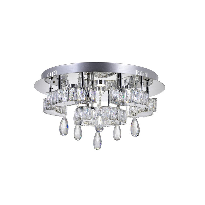 CWI Lighting Cascata Flush Mount, Stainless Steel