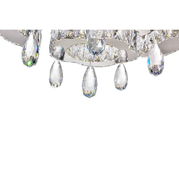 CWI Lighting Cascata Flush Mount, Stainless Steel
