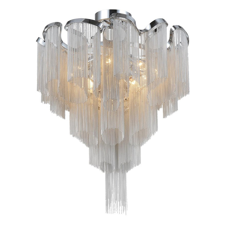 CWI Lighting Daisy 13 Light Flush Mount, Chrome