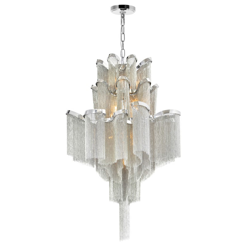 CWI Lighting Daisy 16 Light Down Chandelier, Chrome
