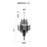 CWI Lighting Daisy 17 Light 24" Down Chandelier, Chrome
