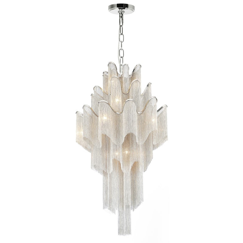 CWI Lighting Daisy 17 Light Down Chandelier, Chrome