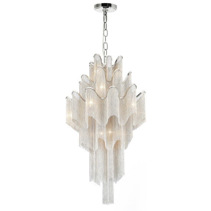 CWI Lighting Daisy 17 Light Down Chandelier, Chrome - 5650P32C