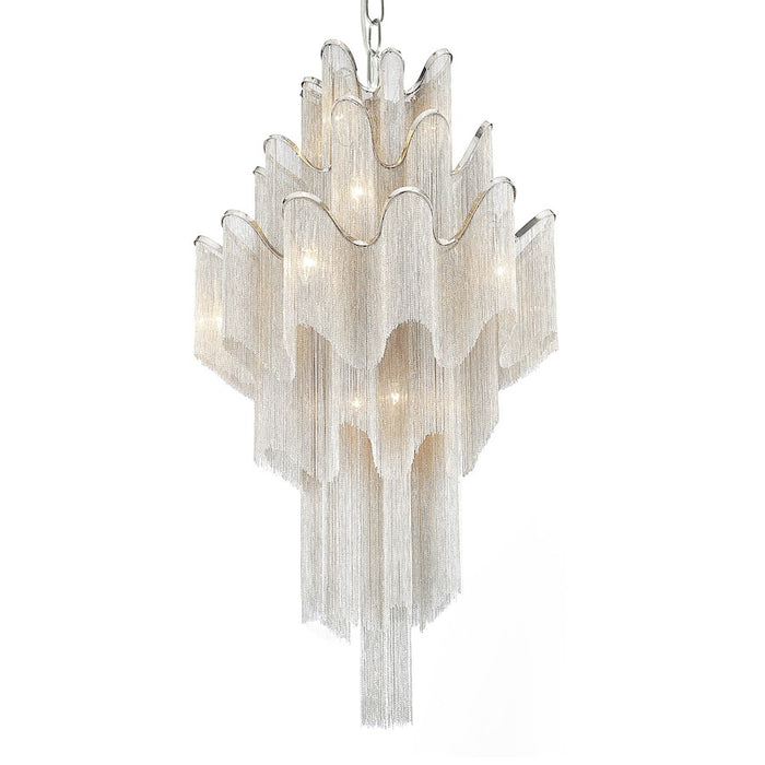 CWI Lighting Daisy 17 Light Down Chandelier, Chrome