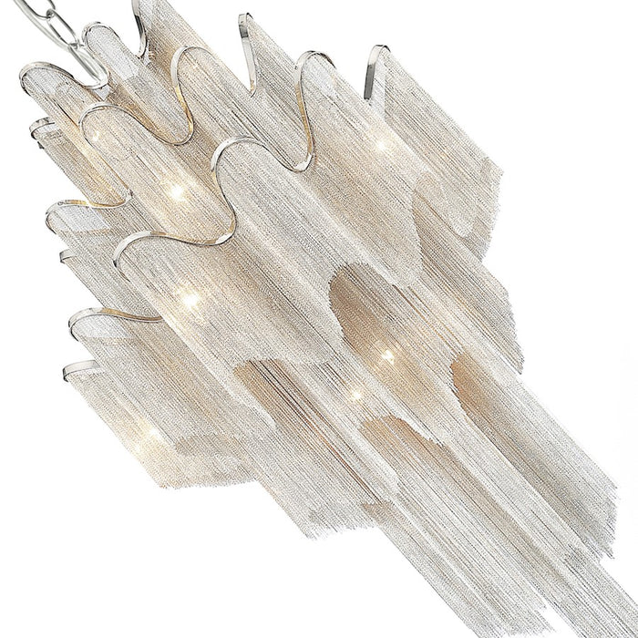 CWI Lighting Daisy 17 Light Down Chandelier, Chrome