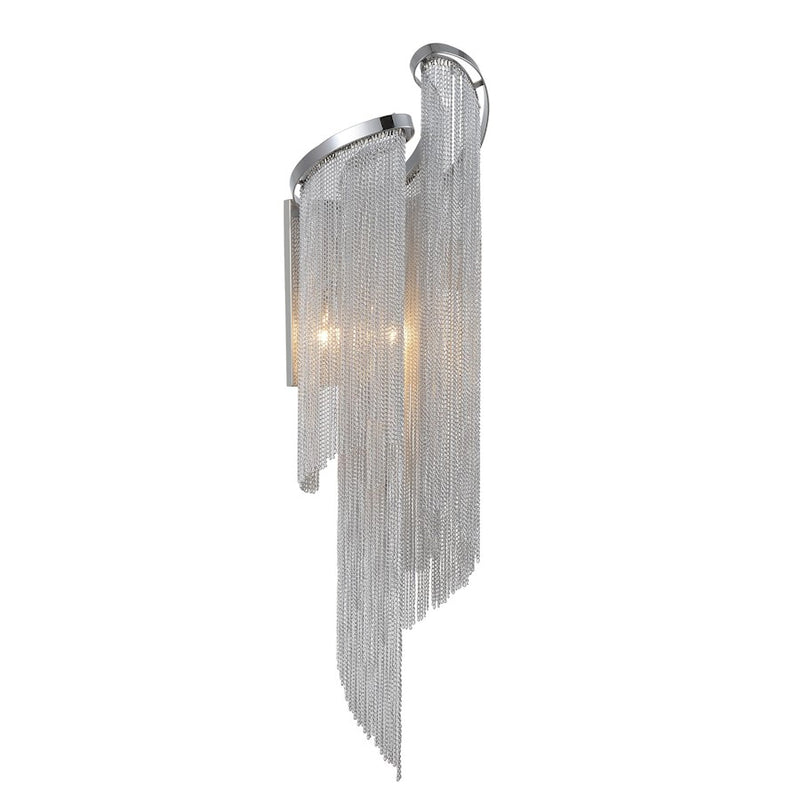 CWI Lighting Daisy 2 Light Wall Light, Chrome
