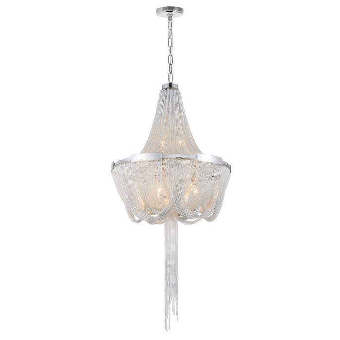 CWI Lighting Enchanted 6 Light Down Chandelier, Chrome - 5653P20C